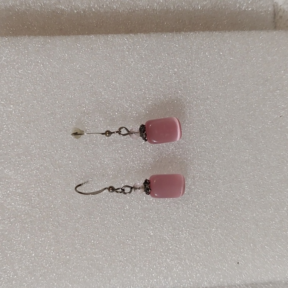 Elegant Pink Dangle Earrings